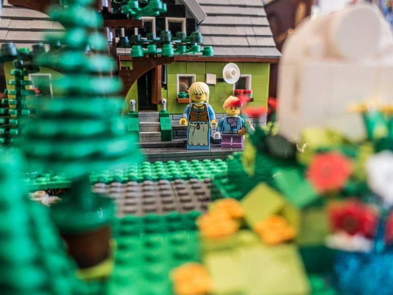 Ruchoma Szopka z klocków Lego